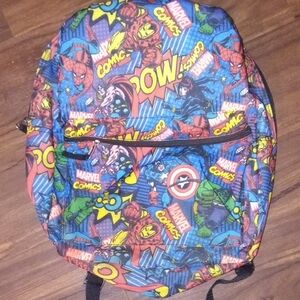 Marvel Blue Multi Superhero Comic Backpack